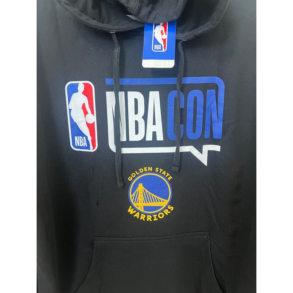 NBA CON Golden State‎ Warriors Black Hoodie Pullover Mens L - Picture 3 of 11
